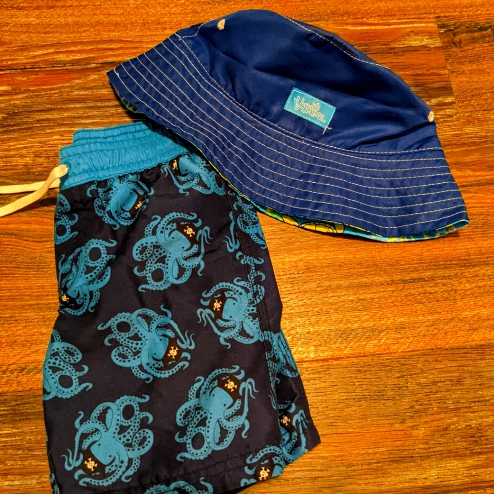 Swim trunks shorts sun hat